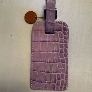 Graphic Image Purple Luggage Tag